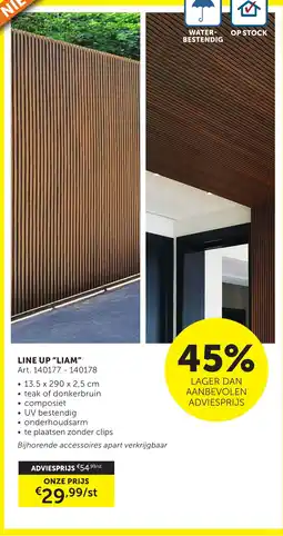Zelfbouwmarkt Line up liam aanbieding