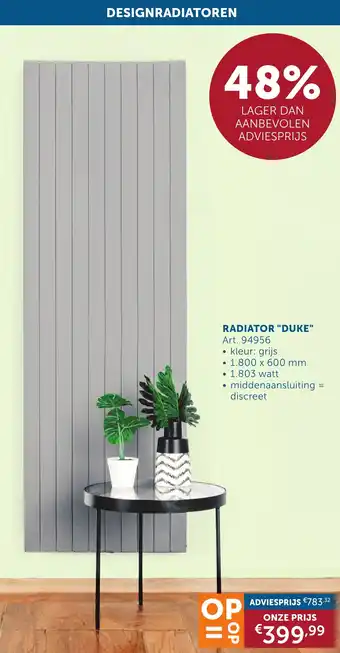 Zelfbouwmarkt Radiator Duke aanbieding