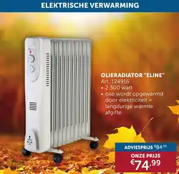Zelfbouwmarkt Olieradiator eline elektrische verwarming aanbieding
