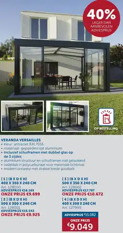 Zelfbouwmarkt Veranda versailles aanbieding
