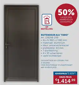 Zelfbouwmarkt Buitendeur alu faro aanbieding