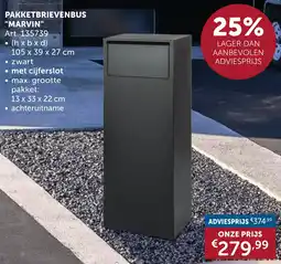 Zelfbouwmarkt Pakketbrievenbus Marvin aanbieding