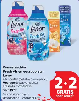 Carrefour Lenor wasverzachter fresh air en geurboorster aanbieding