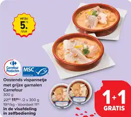 Carrefour Oostends vispannetje met grijze garnalen Carrefour aanbieding