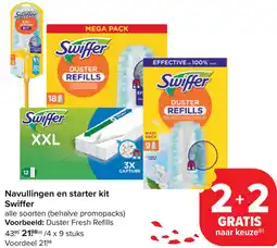Carrefour Swiffer Navullingen en starter kit aanbieding