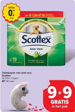 Carrefour Scottex Toiletpapier met aloë vera aanbieding