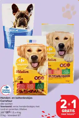 Carrefour Honden- en kattenbrokjes Carrefour aanbieding
