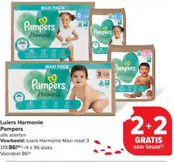 Carrefour Pampers Luiers Harmonie aanbieding