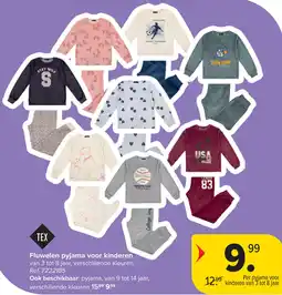 Carrefour Fluwelen pyjama voor kinderen aanbieding