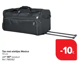 Carrefour Tas met wieltjes Mexico aanbieding