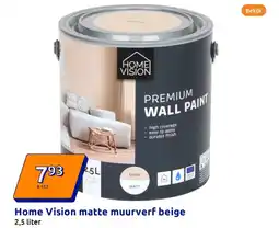 Action Home Vision matte muurverf beige aanbieding