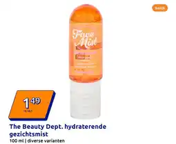 Action The Beauty Dept. hydraterende gezichtsmist aanbieding
