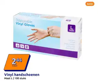 Action Vinyl handschoenen aanbieding