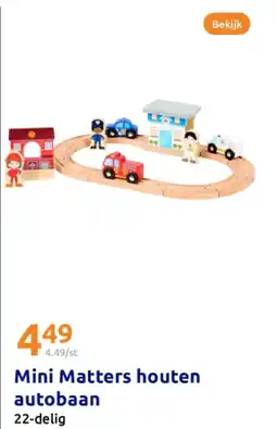Action Mini Matters houten autobaan aanbieding