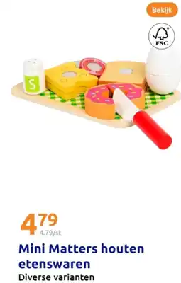 Action Mini Matters houten etenswaren aanbieding