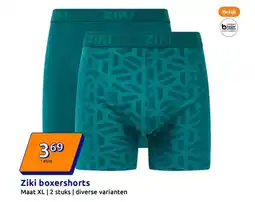 Action Ziki boxershorts aanbieding