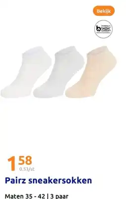 Action Pairz sneakersokken aanbieding