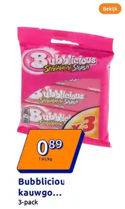 Action Bubblicious kauwgom Strawberry Splash aanbieding