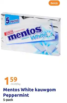 Action Mentos White kauwgom Peppermint aanbieding