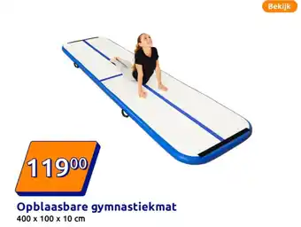 Action Opblaasbare gymnastiekmat aanbieding
