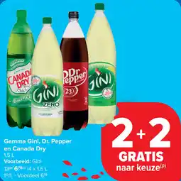 Carrefour Gamma Gini, Dr. Pepper en Canada Dry aanbieding