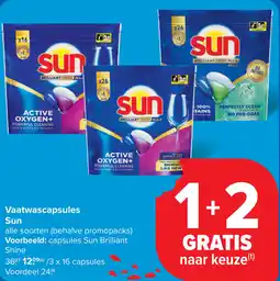 Carrefour Vaatwascapsules Sun aanbieding