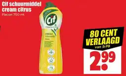 Dirk Cif schuurmiddel cream citrus aanbieding