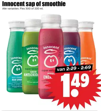 Dirk Innocent sap of smoothie aanbieding