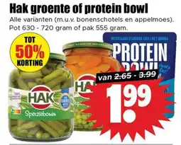 Dirk Hak groente of protein bowl aanbieding