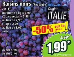 Norma Raisins Noirs Red Globe aanbieding