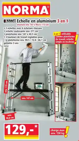 Norma Kraft Echelle en aluminium 3 en 1 aanbieding