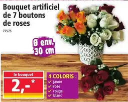 Norma Bouquet artificiel de 7 boutons de roses aanbieding