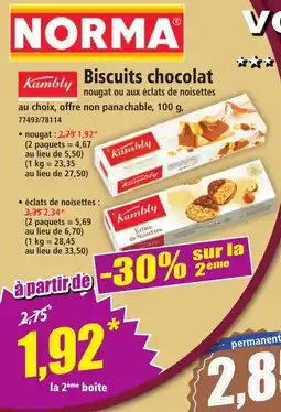 Norma Kambly Biscuits Chocolat aanbieding