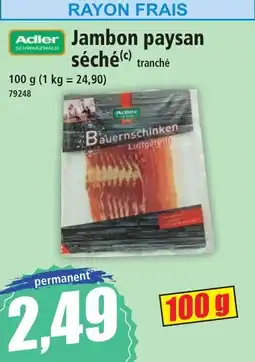 Norma Adler Jambon paysan séché Tranché aanbieding