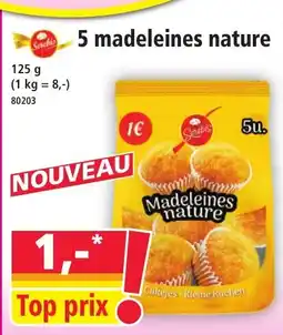 Norma 5 madeleines nature aanbieding