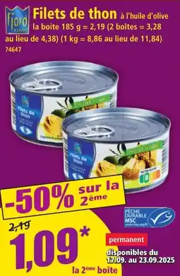 Norma Filets de thon aanbieding