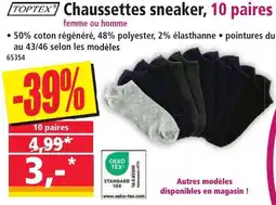 Norma TopTex Chaussettes sneaker aanbieding