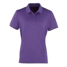 Decathlon Dames Coolchecker Poloshirt (Paars) aanbieding