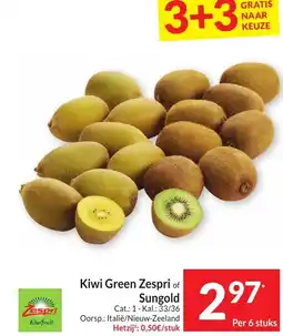 Intermarché Kiwi Green Zespri of Sungold aanbieding
