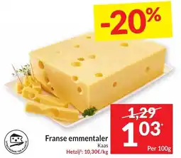Intermarché Franse emmentaler kaas aanbieding