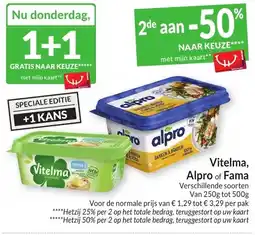 Intermarché Vitelma, Alpro of Fama aanbieding