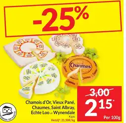 Intermarché Chamois d'Or, Vieux Pané, Chaumes, Saint Albray, Echte Loo of Wynendale kaas aanbieding