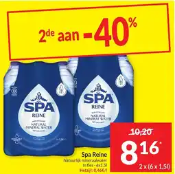 Intermarché Spa Reine Natuurlijk mineraalwater In fles aanbieding