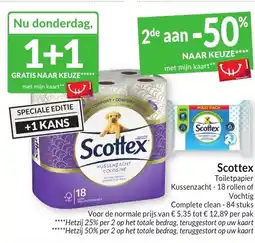 Intermarché Scottex Toiletpapier of vochtig aanbieding
