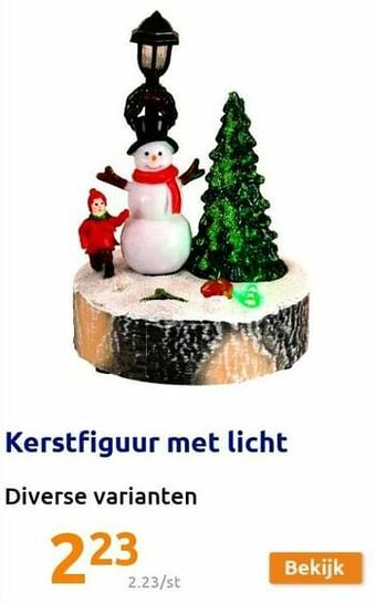 Action Kerstfiguur met licht aanbieding