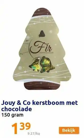 Action Jouy + co kerstboom met chocolade aanbieding