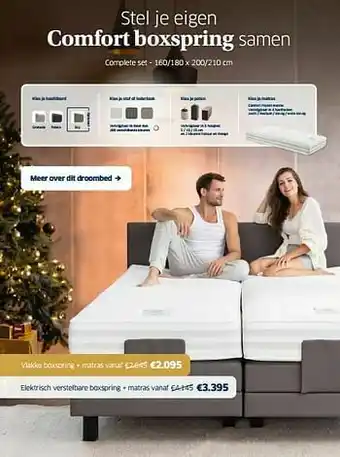 Vlakke boxspring + matras