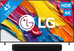 Coolblue LG 43 QNED82 4K (2025) + Sonos Beam Gen2 Zwart aanbieding