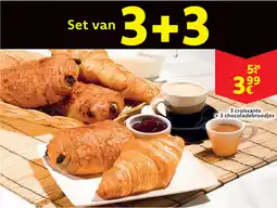 Cora 3 croissants +3 chocoladebroodjes aanbieding