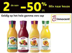 Cora Geldig op het hele gamma vers sap innocent aanbieding